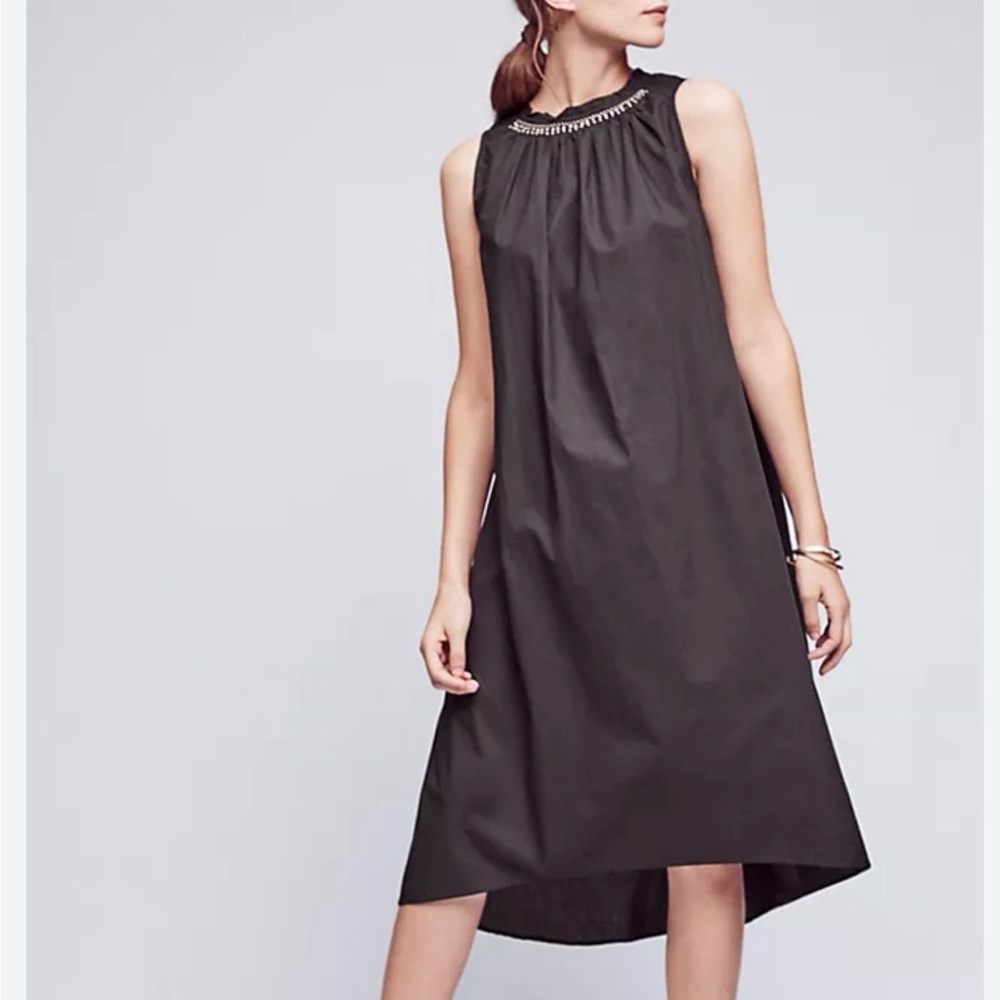 Ne Quittez pas Dress by Anthropologie, black, small, 100% cotton, Midi dress